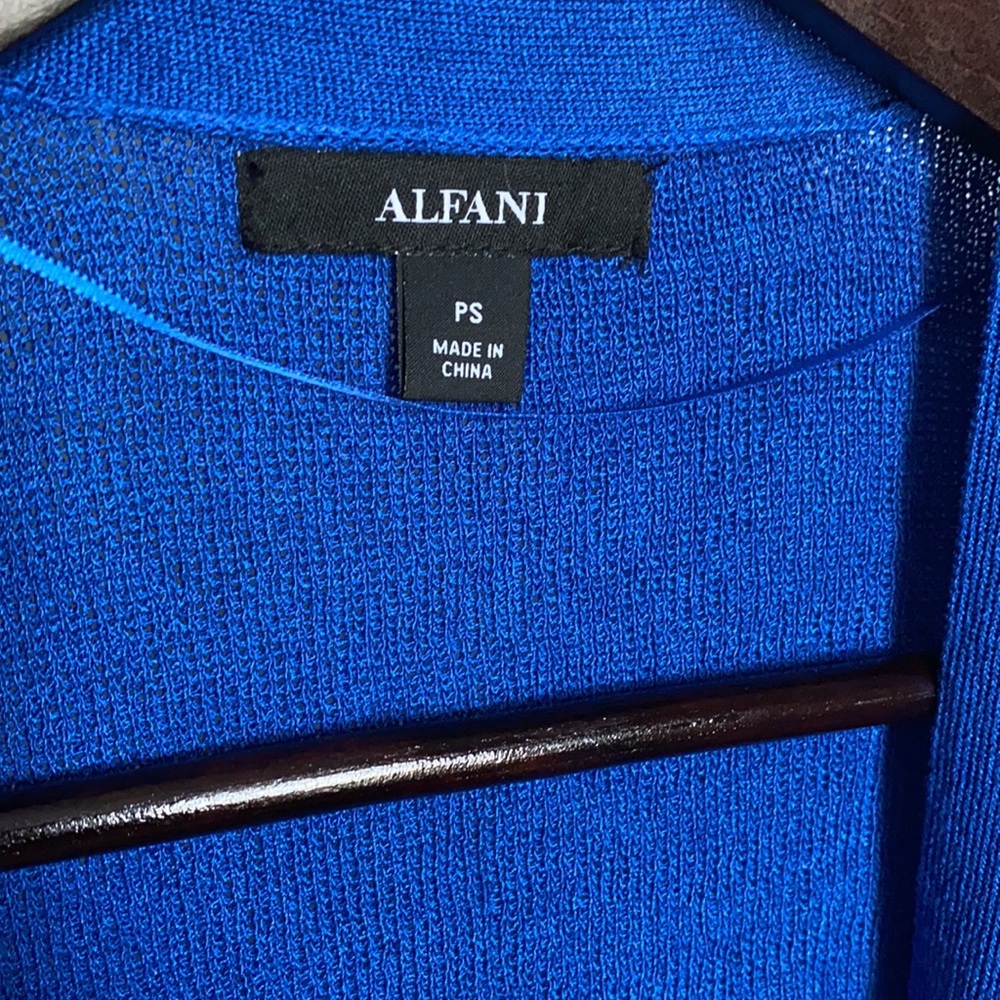 NWT! Alfani Ladies Blue Cardigan - Picture 2 of 4